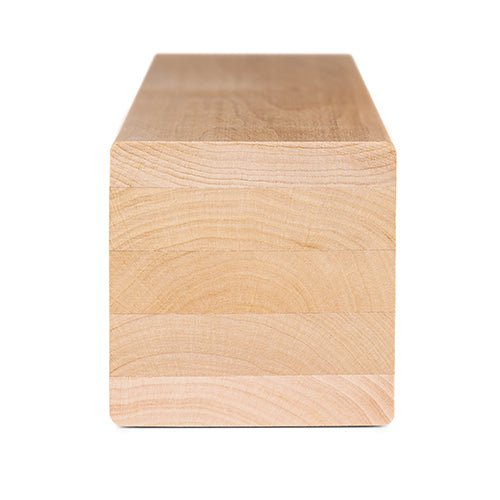 PROSAUNAS Alder 3" x 3" x 8' Natural Alder Wood Smooth 4 Sides, Eased Edges, Square-Edge Hidden Profile Sauna Bench Material