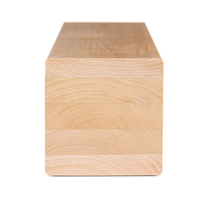 PROSAUNAS Alder 3" x 3" x 8' Natural Alder Wood Smooth 4 Sides, Eased Edges, Square-Edge Hidden Profile Sauna Bench Material