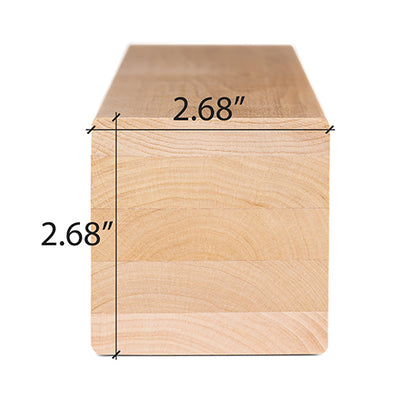 PROSAUNAS Alder 3" x 3" x 1' Natural Alder Wood Smooth 4 Sides, Eased Edges, Square-Edge Hidden Profile Sauna Bench Material