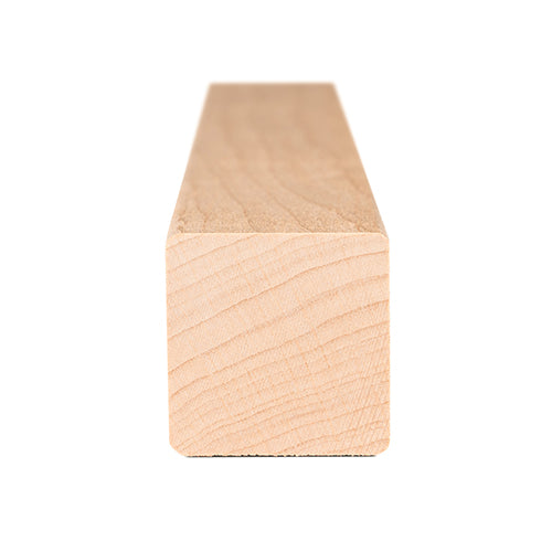 PROSAUNAS Alder 2" x 2" (28mm x 28mm) 9' Natural Alder Wood Smooth 4 Sides, Eased Edges, Square-Edge Hidden Profile Trim Moulding