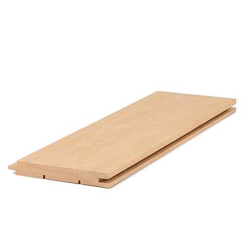 PROSAUNAS Alder 1" x 5" x 10' Natural Alder Wood Tongue & Groove Sauna Wall Paneling
