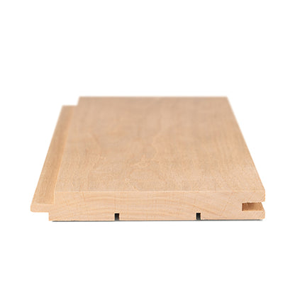 PROSAUNAS Alder 1" x 5" x 10' Natural Alder Wood Tongue & Groove Sauna Wall Paneling