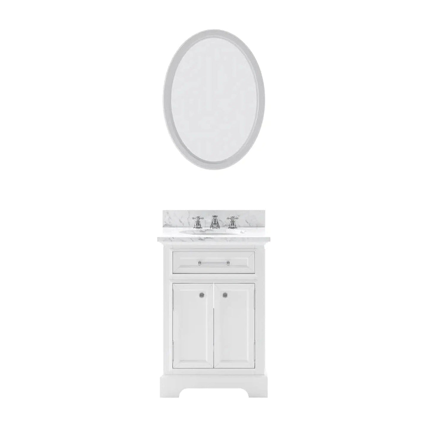 Water Creation 24 Inch Cashmere Grey Single Sink Bathroom Vanity With Faucet From The Derby Collection