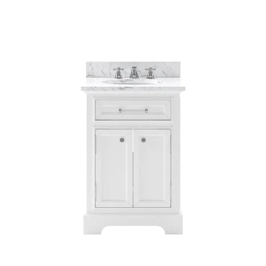 Water Creation 24 Inch Cashmere Grey Single Sink Bathroom Vanity With Faucet From The Derby Collection