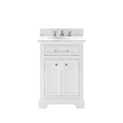 Water Creation 24 Inch Cashmere Grey Single Sink Bathroom Vanity With Matching Framed Mirror From The Derby Collection