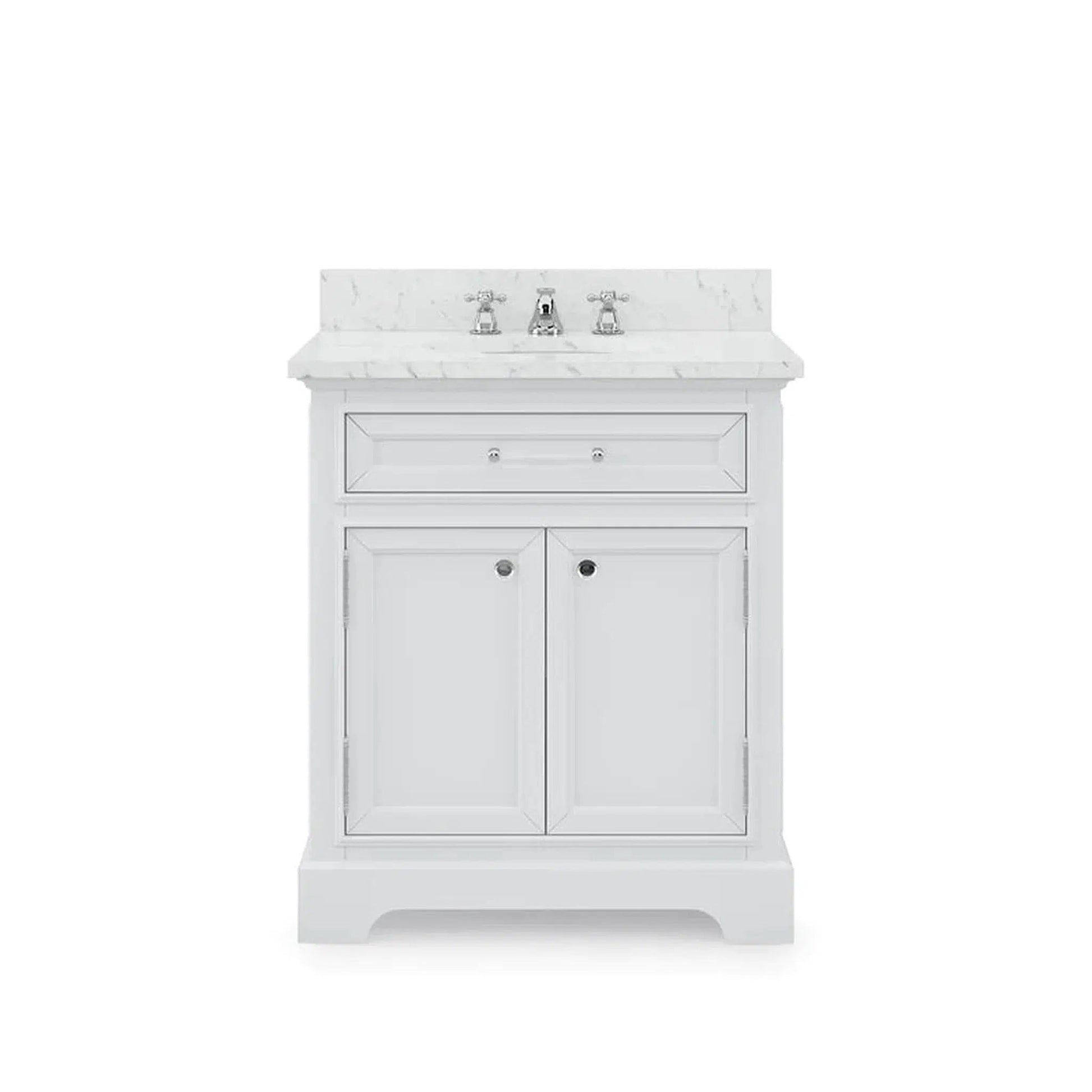 Water Creation 30 Inch Cashmere Grey Single Sink Bathroom Vanity With Faucet From The Derby Collection