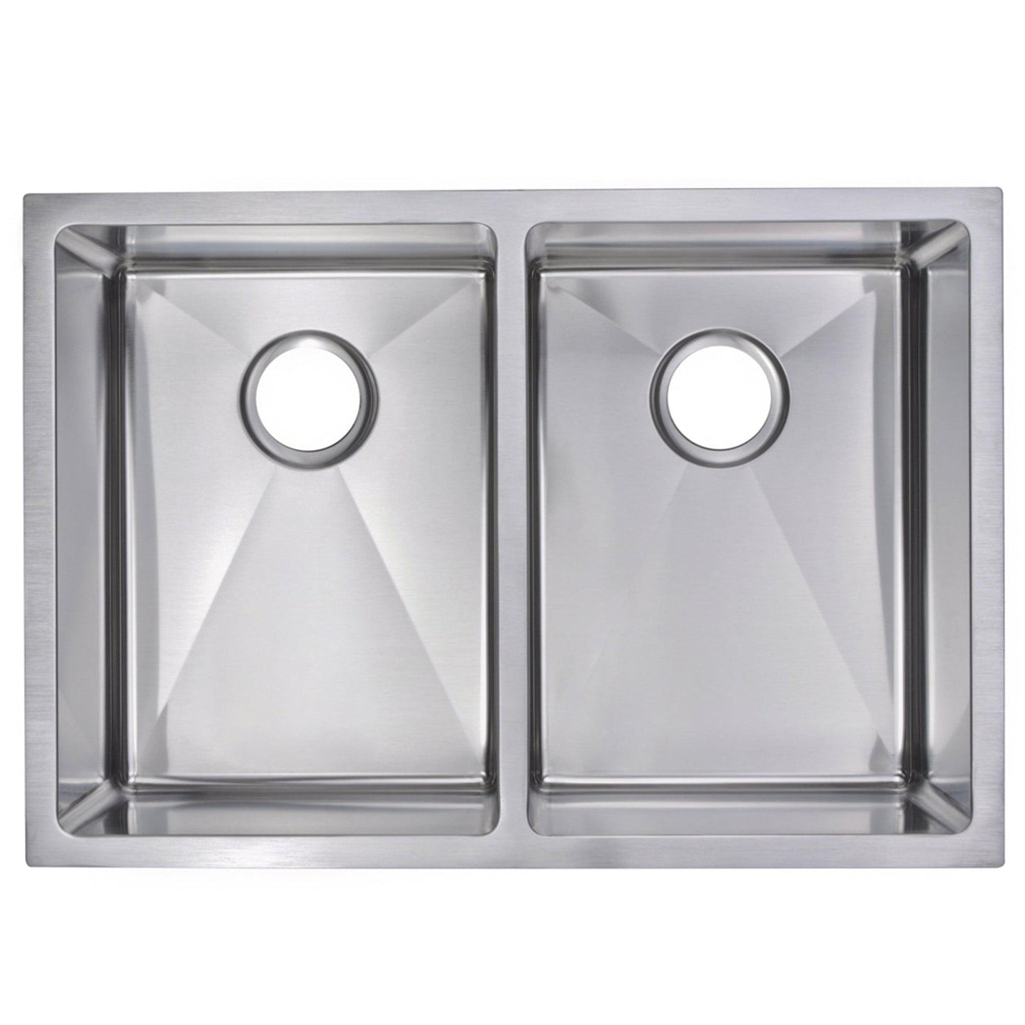 Water Creation Corner Radius 50/50 Double Bowl Stainless Steel Hand Made Undermount 29 Inch X 20 Inch Sink