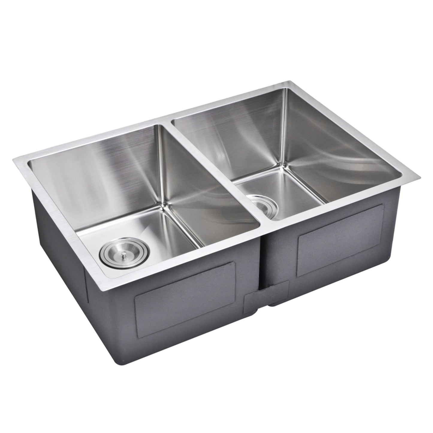 Water Creation Corner Radius 50/50 Double Bowl Stainless Steel Hand Made Undermount 29 Inch X 20 Inch Sink