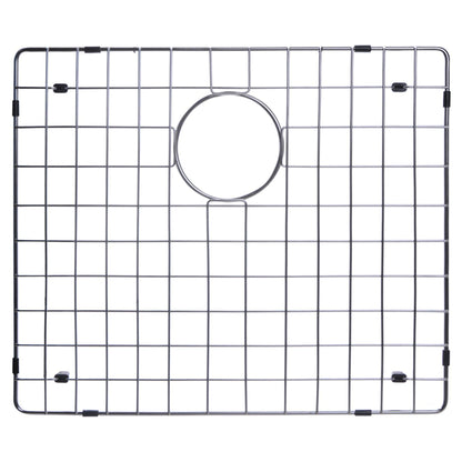 Water Creation Corner Radius Single Bowl Stainless Steel Hand Made Undermount 23 Inch X 20 Inch Sink With Drain, Strainer, And Bottom Grid