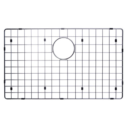 Water Creation Corner Radius Single Bowl Stainless Steel Hand Made Undermount 32 Inch X 19 Inch Sink With Drain, Strainer, And Bottom Grid