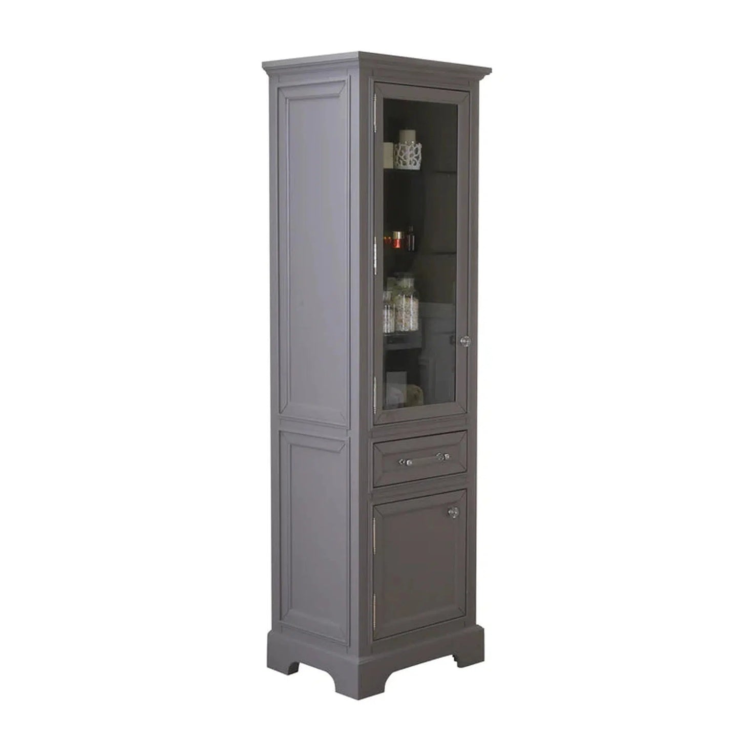Water Creation Derby Collection Linen Cabinet In Cashmere Grey