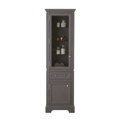 Water Creation Derby Collection Linen Cabinet In Cashmere Grey