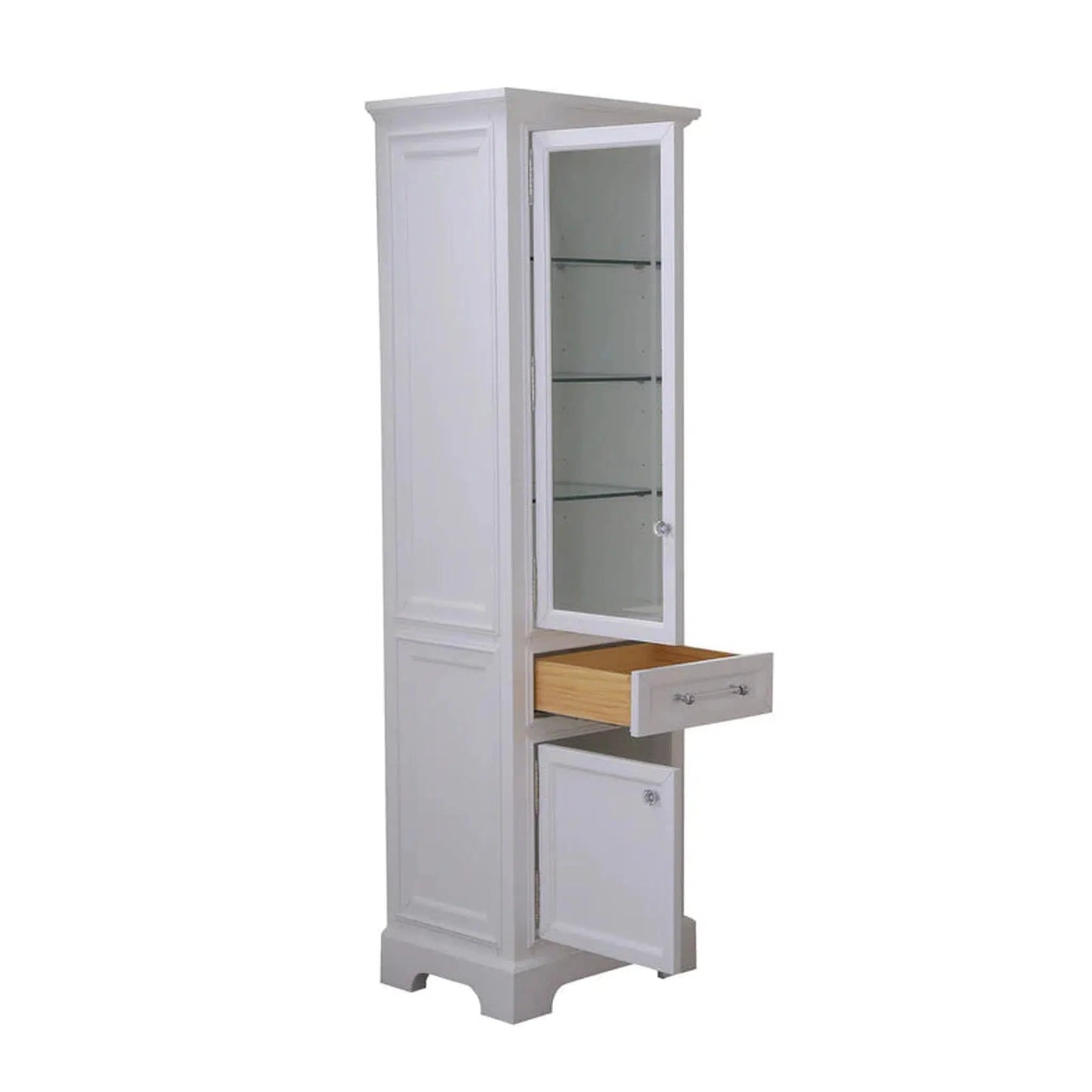 Water Creation Derby Collection Linen Cabinet In White