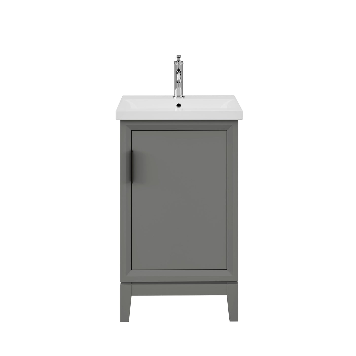 Water Creation Elsa 20" Integrated Ceramic Sink Top Vanity in Cashmere Grey