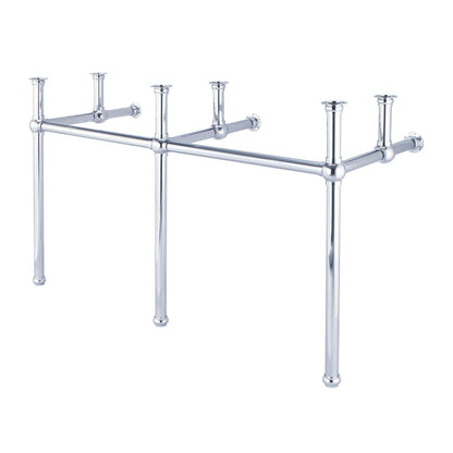 Water Creation Embassy 60" Wide Double Wash Stand and P-Trap included in Chrome Finish