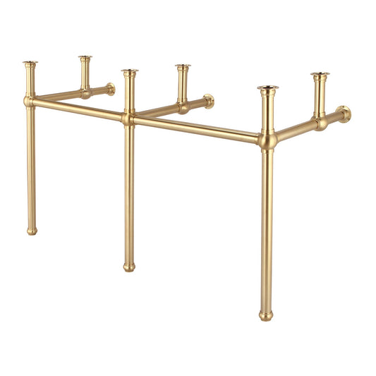 Water Creation Embassy 60" Wide Double Wash Stand and P-Trap included in Satin Gold Finish