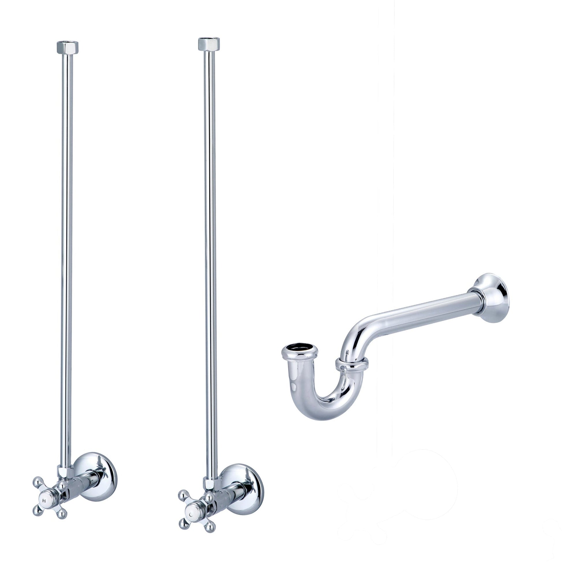 Water Creation Embassy 72" Wide Double Wash Stand and P-Trap included in Chrome Finish