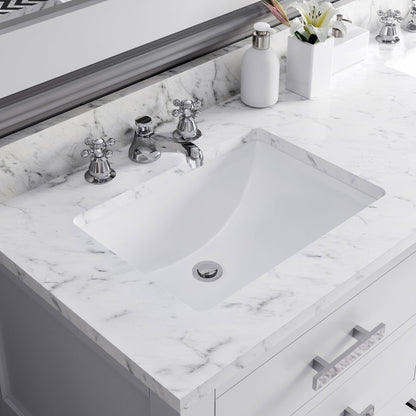 Water Creation Madalyn 60" Pure White Double Sink Bathroom Vanity With Faucet