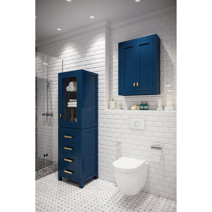 Water Creation Madison Linen Cabinet In Monarach Blue