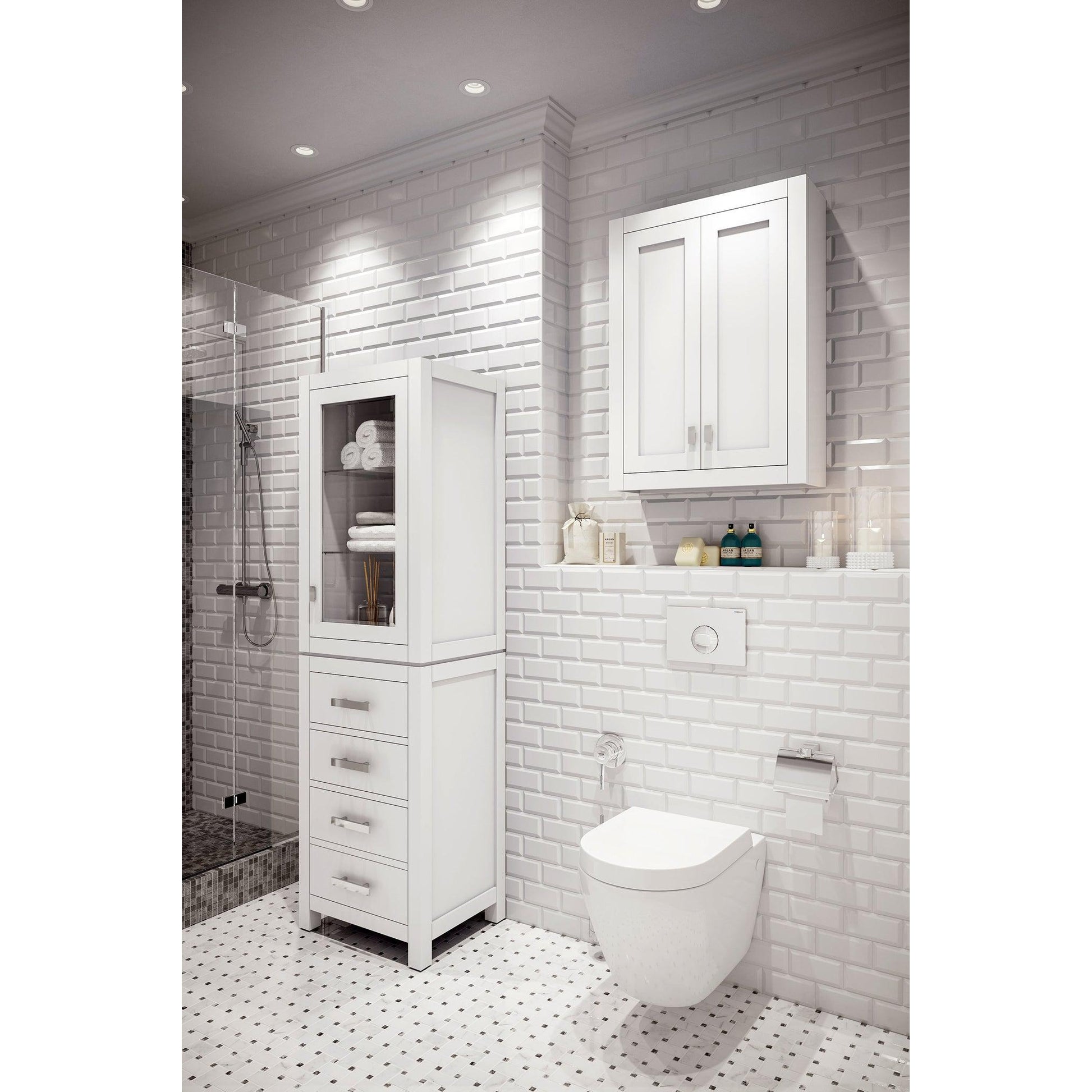 Water Creation Madison Wall Cabinet In White