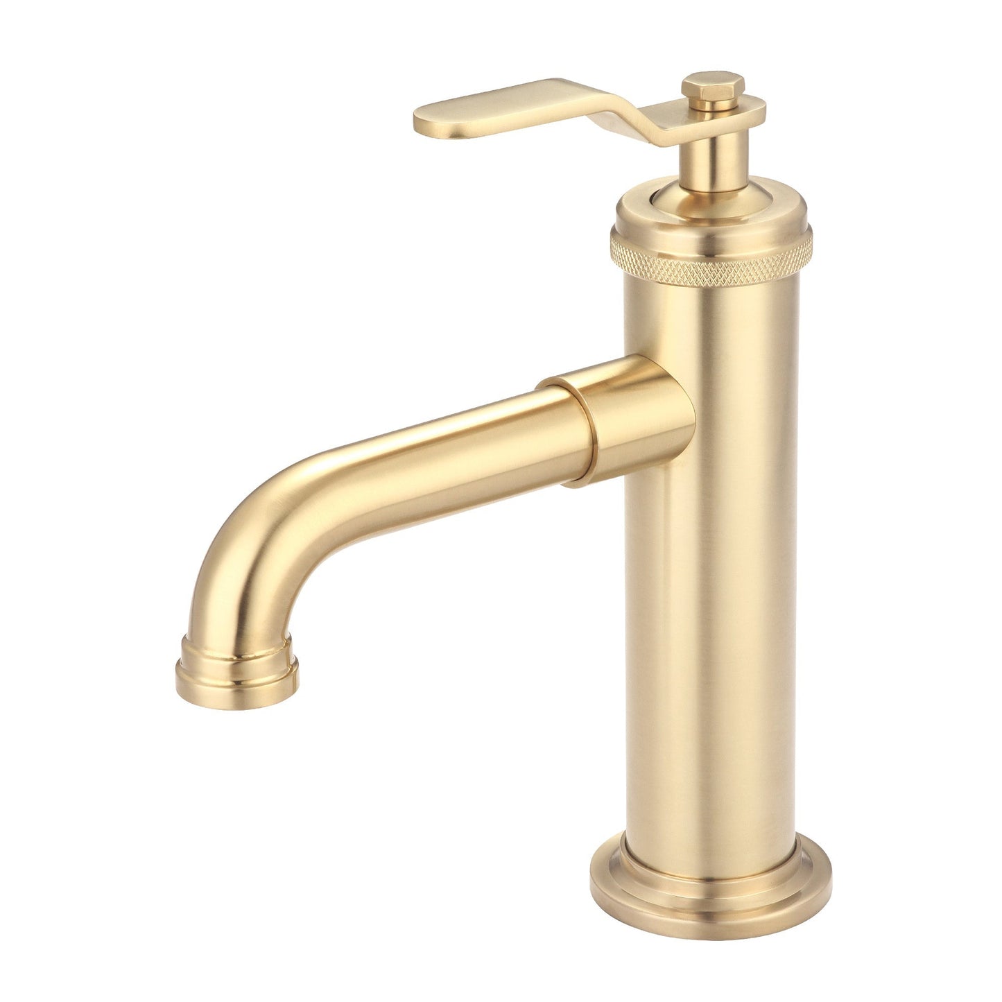 Water Creation Modern Streamlined Cylindrical Single F7-0001 Satin Gold Solid Brass Faucet