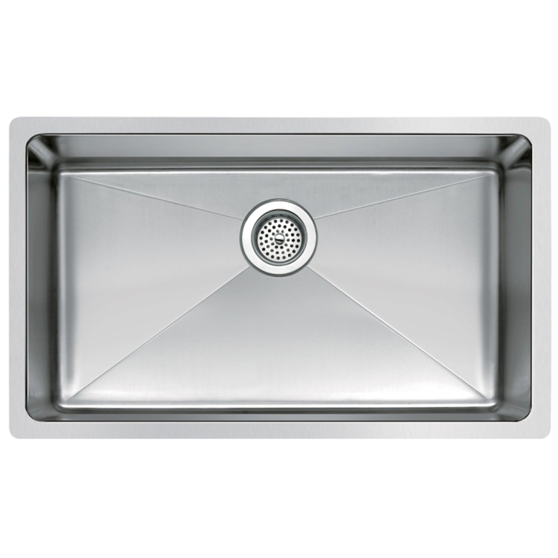 Water Creation Single Bowl Stainless Steel Hand Made Undermount 30 Inch X 18 Inch Sink With Coved Corners