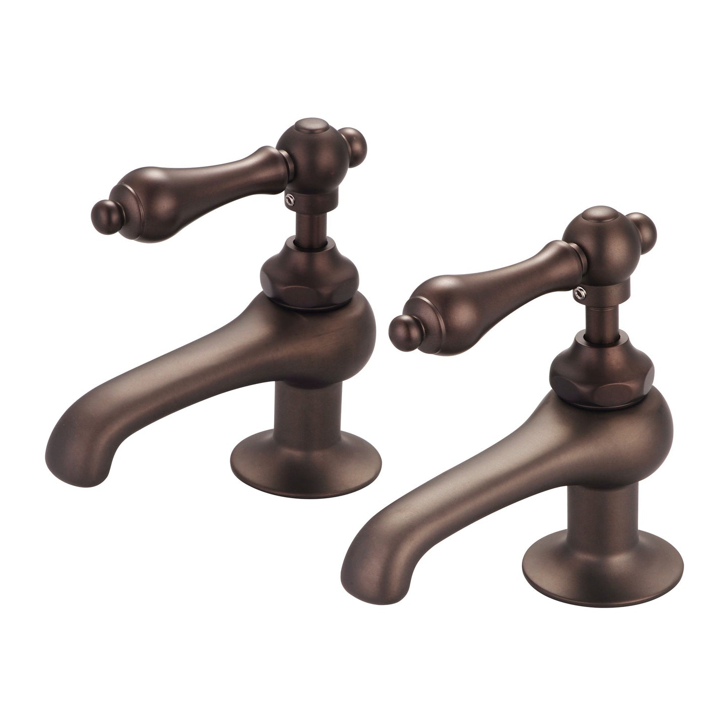 Water Creation Vintage Classic Basin Cocks Lavatory F1-0003 1.88" Brown Solid Brass Faucet With Metal Lever Handles Without Labels