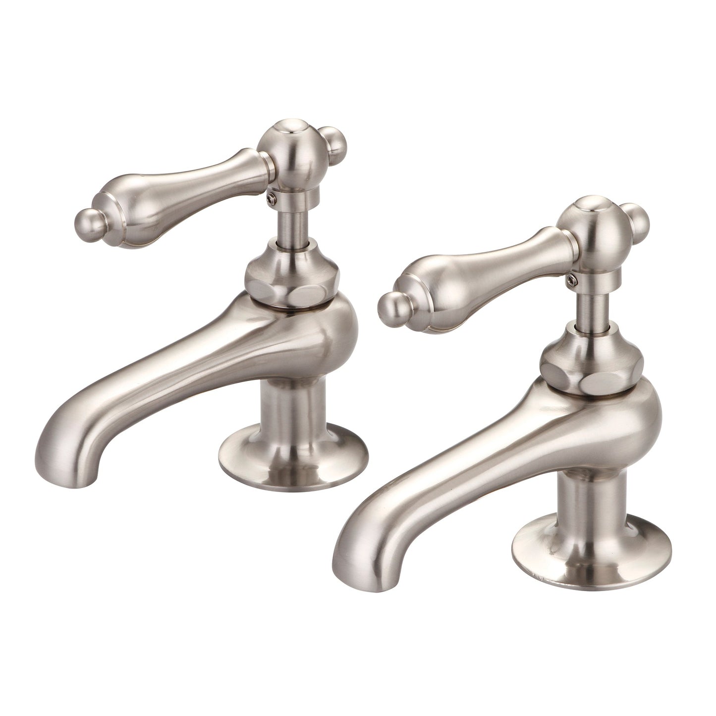 Water Creation Vintage Classic Basin Cocks Lavatory F1-0003 1.88" Grey Solid Brass Faucet With Metal Lever Handles Without Labels