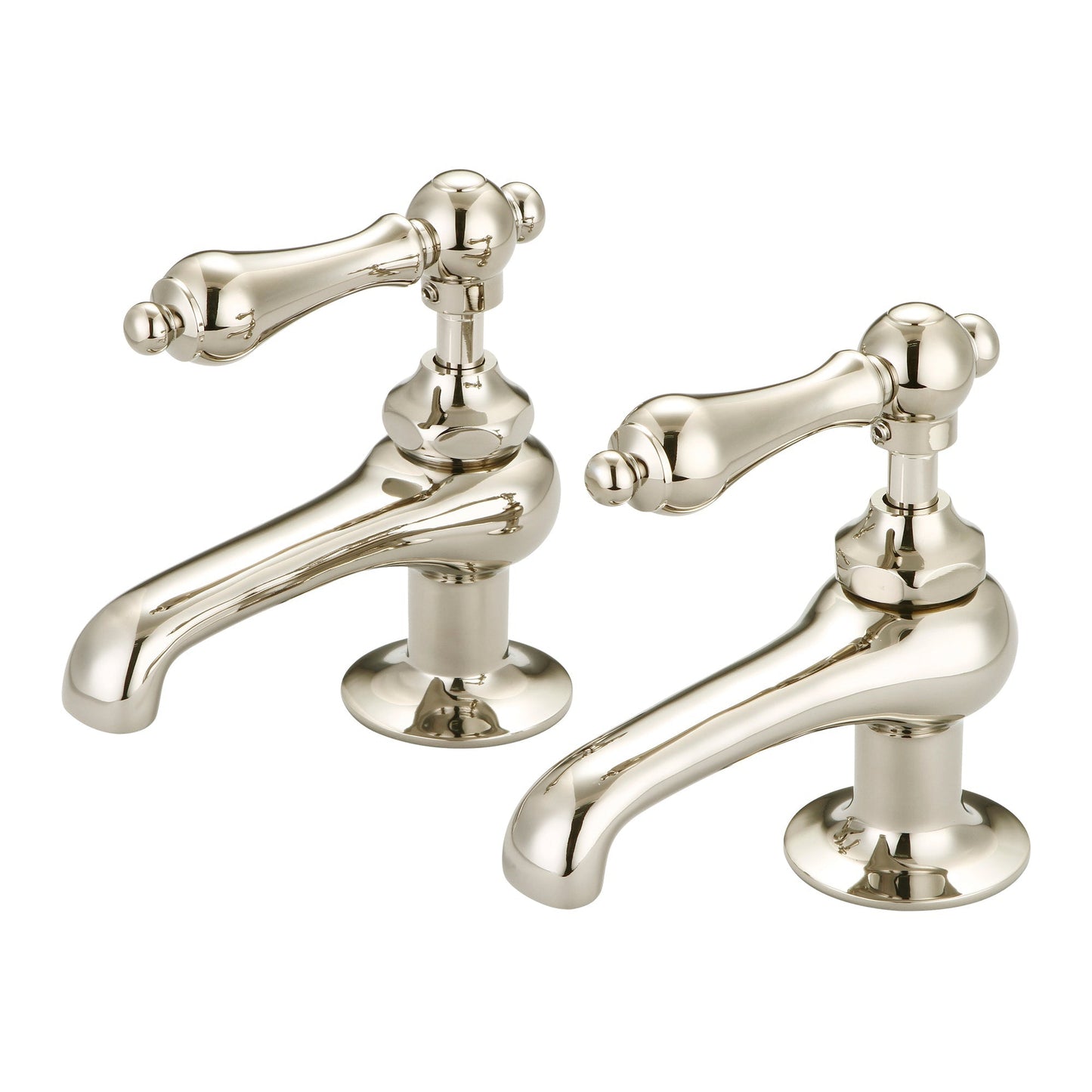 Water Creation Vintage Classic Basin Cocks Lavatory F1-0003 1.88" Ivory Solid Brass Faucet With Metal Lever Handles Without Labels