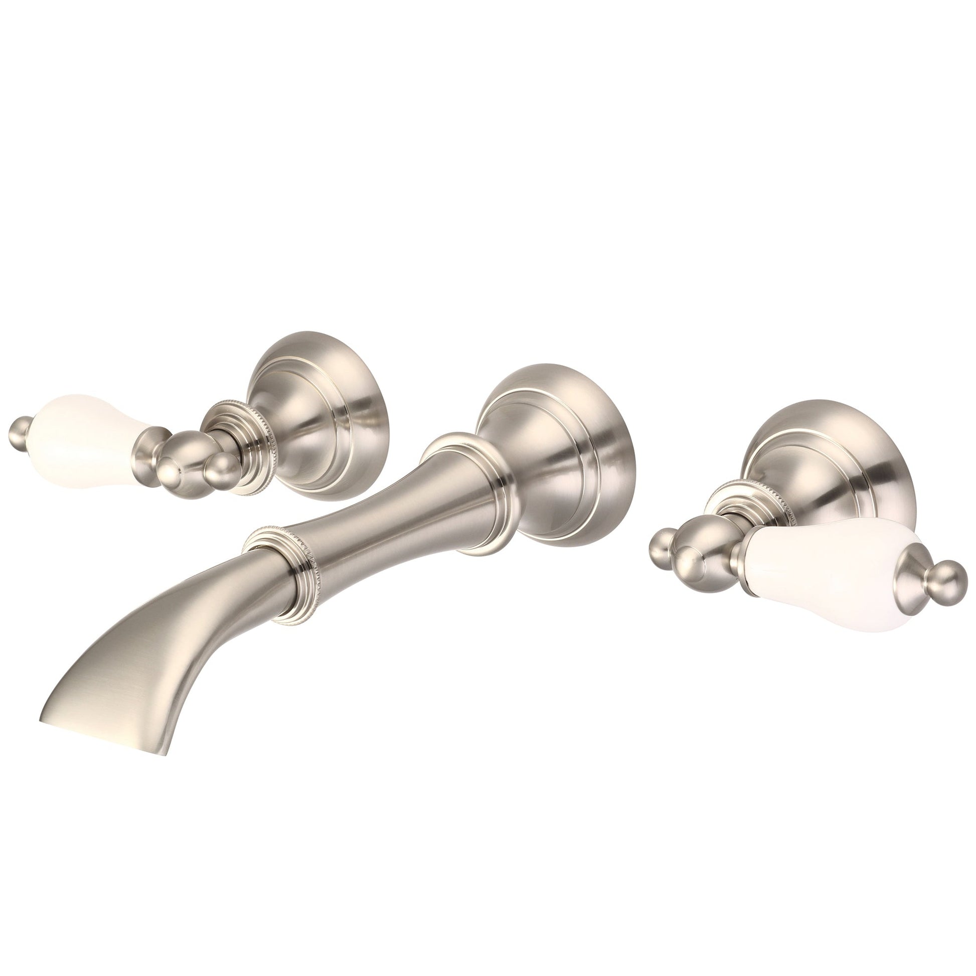 Water Creation Waterfall Style Wall-Mounted Lavatory F4-0004 8" Ivory Solid Brass Faucet