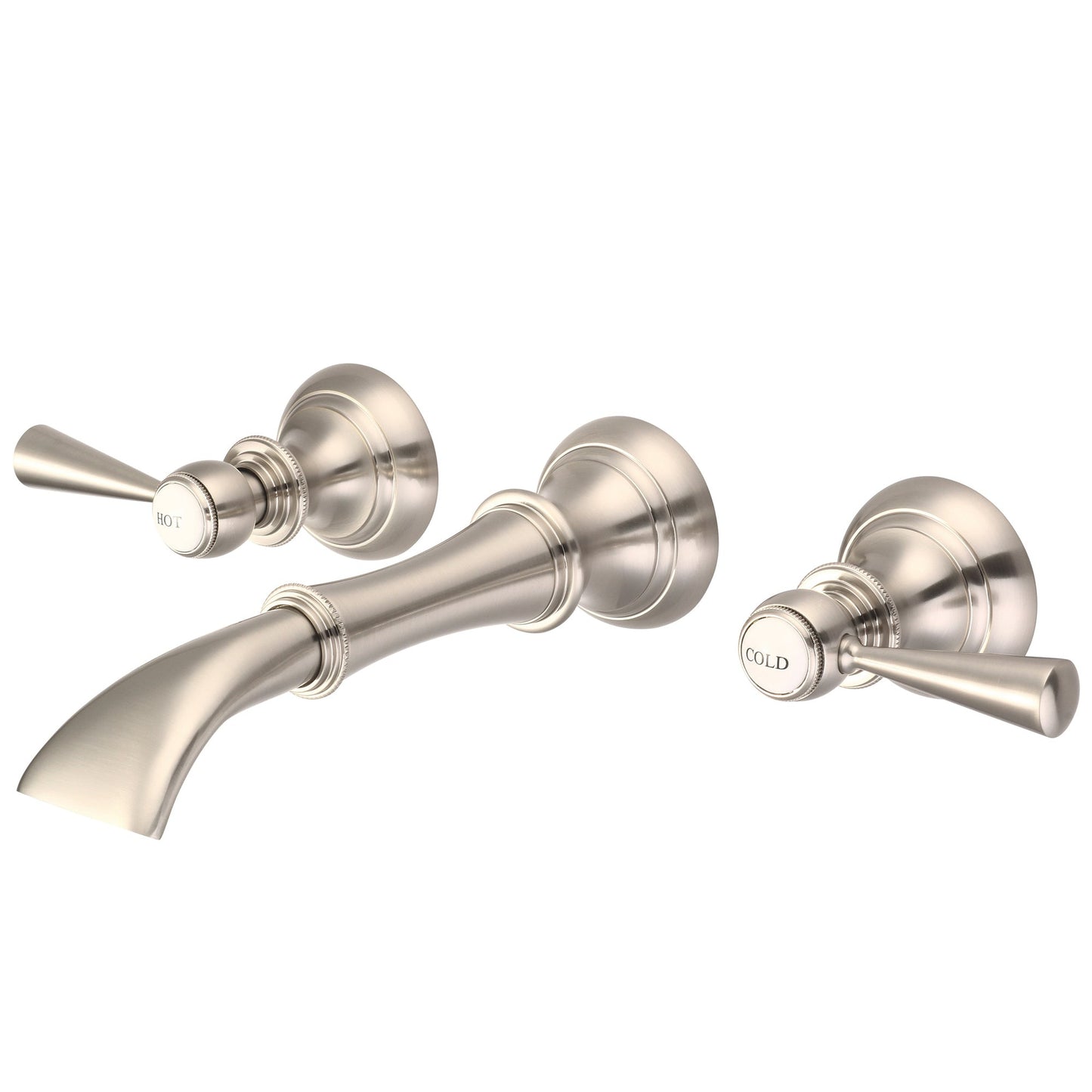 Water Creation Waterfall Style Wall-Mounted Lavatory F4-0004 8" Ivory Solid Brass Faucet