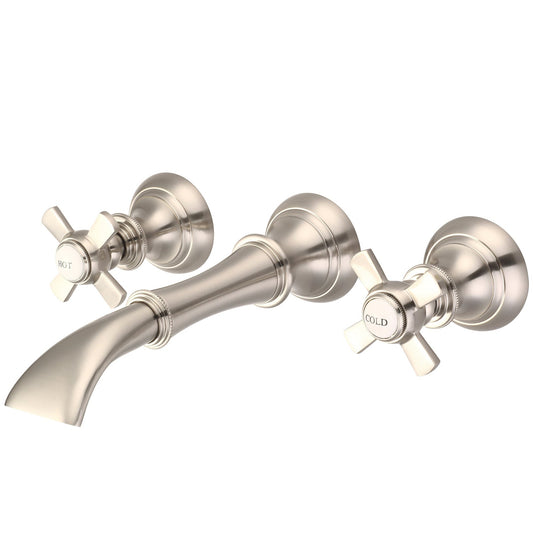 Water Creation Waterfall Style Wall-Mounted Lavatory F4-0004 8" Ivory Solid Brass Faucet