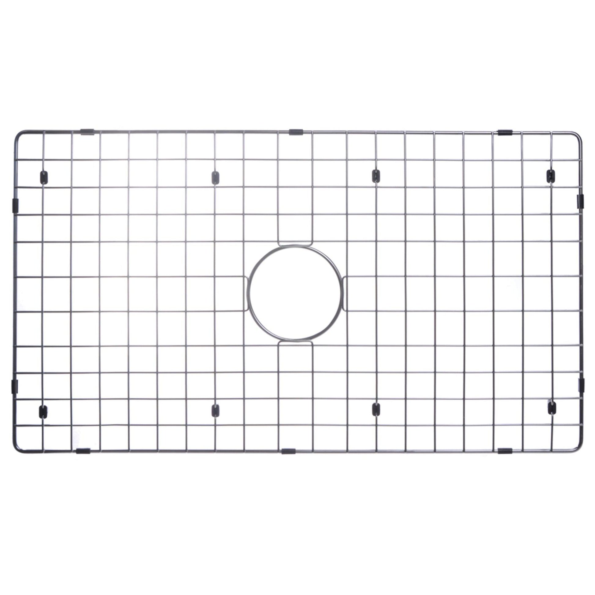 Water Creation Zero Radius Single Bowl Stainless Steel Hand Made Apron Front 33 Inch X 21 Inch Sink With Drain, Strainer, And Bottom Grid