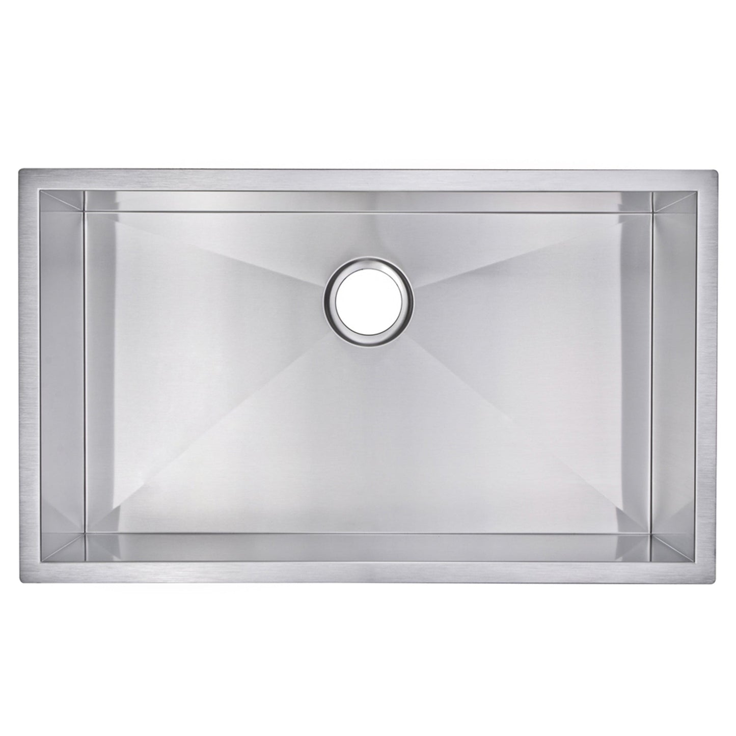 Water Creation Zero Radius Single Bowl Stainless Steel Hand Made Undermount 32 Inch X 19 Inch Sink