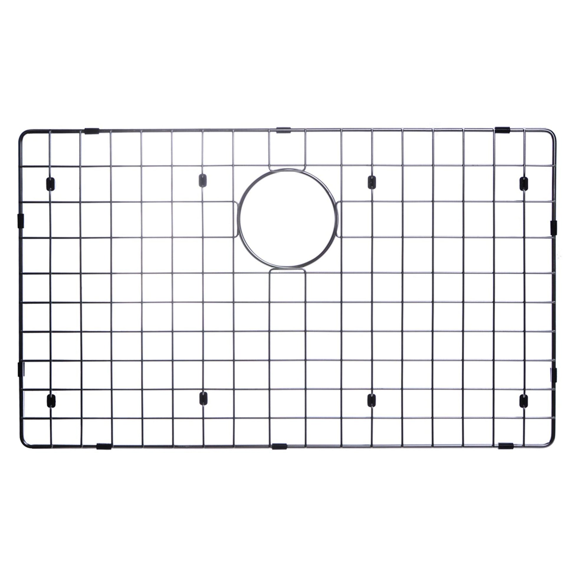 Water Creation Zero Radius Single Bowl Stainless Steel Hand Made Undermount 33 Inch X 19 Inch Sink With Drain, Strainer, And Bottom Grid