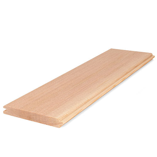 PROSAUNAS Cedar 1/2" x 4" x 1' Natural Cedar Wood Vertical Grain, Tongue & Groove, V-Joint 2 Edges Sauna Wall Panelling