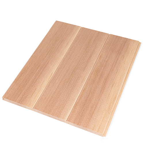 PROSAUNAS Cedar 1/2" x 4" x 1' Natural Cedar Wood Vertical Grain, Tongue & Groove, V-Joint 2 Edges Sauna Wall Panelling