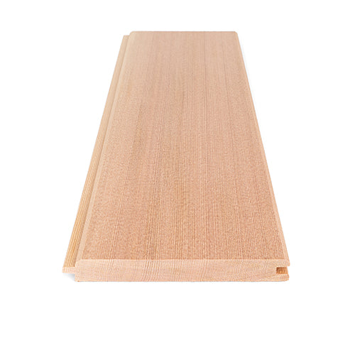 PROSAUNAS Cedar 1/2" x 4" x 10' Natural Cedar Wood Vertical Grain, Tongue & Groove, V-Joint 2 Edges Sauna Wall Panelling