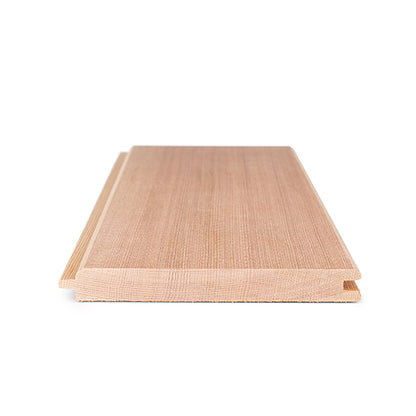 PROSAUNAS Cedar 1/2" x 4" x 10' Natural Cedar Wood Vertical Grain, Tongue & Groove, V-Joint 2 Edges Sauna Wall Panelling