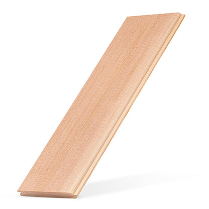 PROSAUNAS Cedar 1/2" x 4" x 10' Natural Cedar Wood Vertical Grain, Tongue & Groove, V-Joint 2 Edges Sauna Wall Panelling