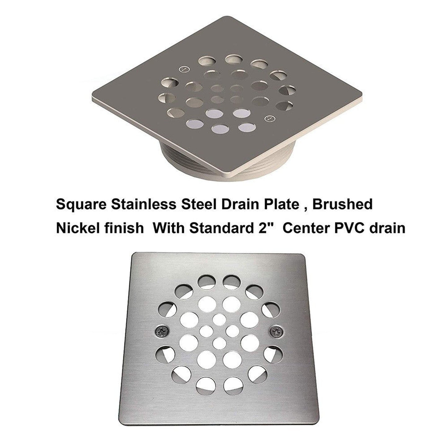 WoodBridge 48" x 30" Black Solid Tileable Integrated Center Drain Shower Base With MBSDC4876-BG Frameless Shower Door and SWP603296-2-SU-H Matte Gray Vertical Pattern 3-Panel Shower Wall Kit