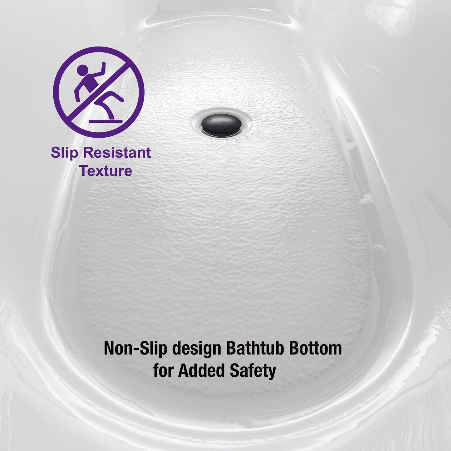 WoodBridge B0083 59" White Acrylic Freestanding Soaking Bathtub With Matte Black Drain, Overflow, F0072MBVT Tub Filler and Caddy Tray