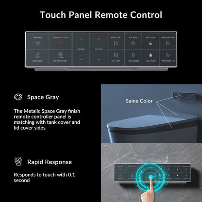 WoodBridge B0930S Smart Bidet Toilet With 1.28 GPF Dual Flush Auto Open & Close, Auto Flush, Foot Sensor Flush, 1000 Gram Map Flushing Score,LED Display, Chair Height Design and Cleaning Foam Dispenser