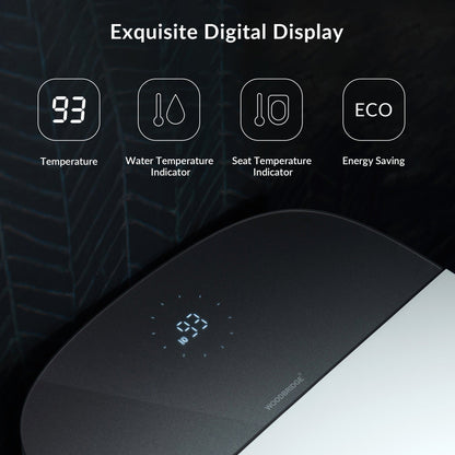 WoodBridge B0930S Smart Bidet Toilet With 1.28 GPF Dual Flush Auto Open & Close, Auto Flush, Foot Sensor Flush, 1000 Gram Map Flushing Score,LED Display, Chair Height Design and Cleaning Foam Dispenser