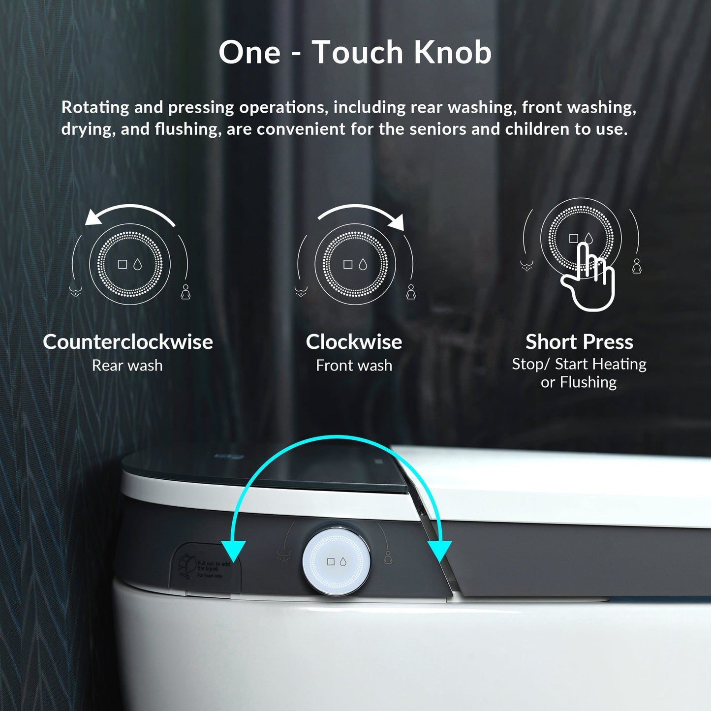 WoodBridge B0930S Smart Bidet Toilet With 1.28 GPF Dual Flush Auto Open & Close, Auto Flush, Foot Sensor Flush, 1000 Gram Map Flushing Score,LED Display, Chair Height Design and Cleaning Foam Dispenser