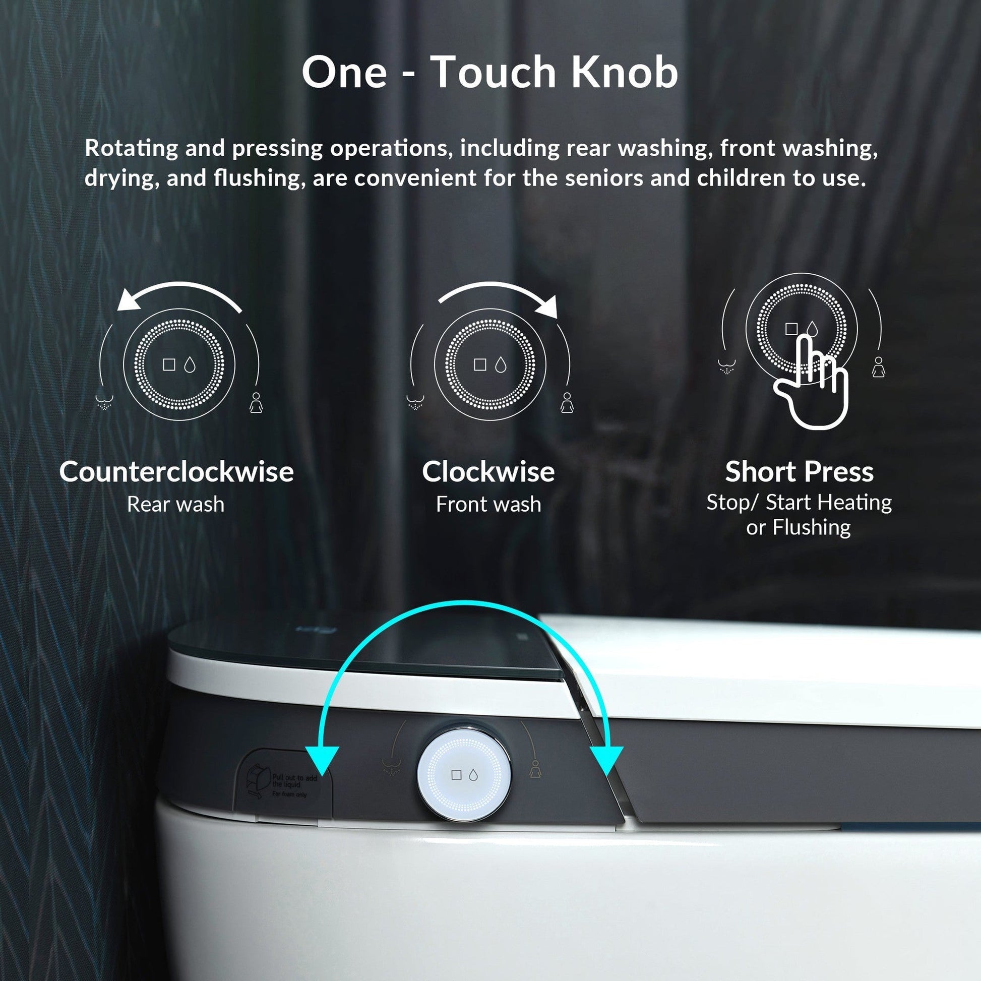 WoodBridge B0930S Smart Bidet Toilet With 1.28 GPF Dual Flush Auto Open & Close, Auto Flush, Foot Sensor Flush, 1000 Gram Map Flushing Score,LED Display, Chair Height Design and Cleaning Foam Dispenser