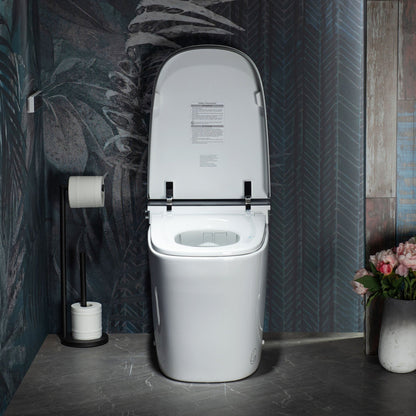 WoodBridge B0930S Smart Bidet Toilet With 1.28 GPF Dual Flush Auto Open & Close, Auto Flush, Foot Sensor Flush, 1000 Gram Map Flushing Score,LED Display, Chair Height Design and Cleaning Foam Dispenser