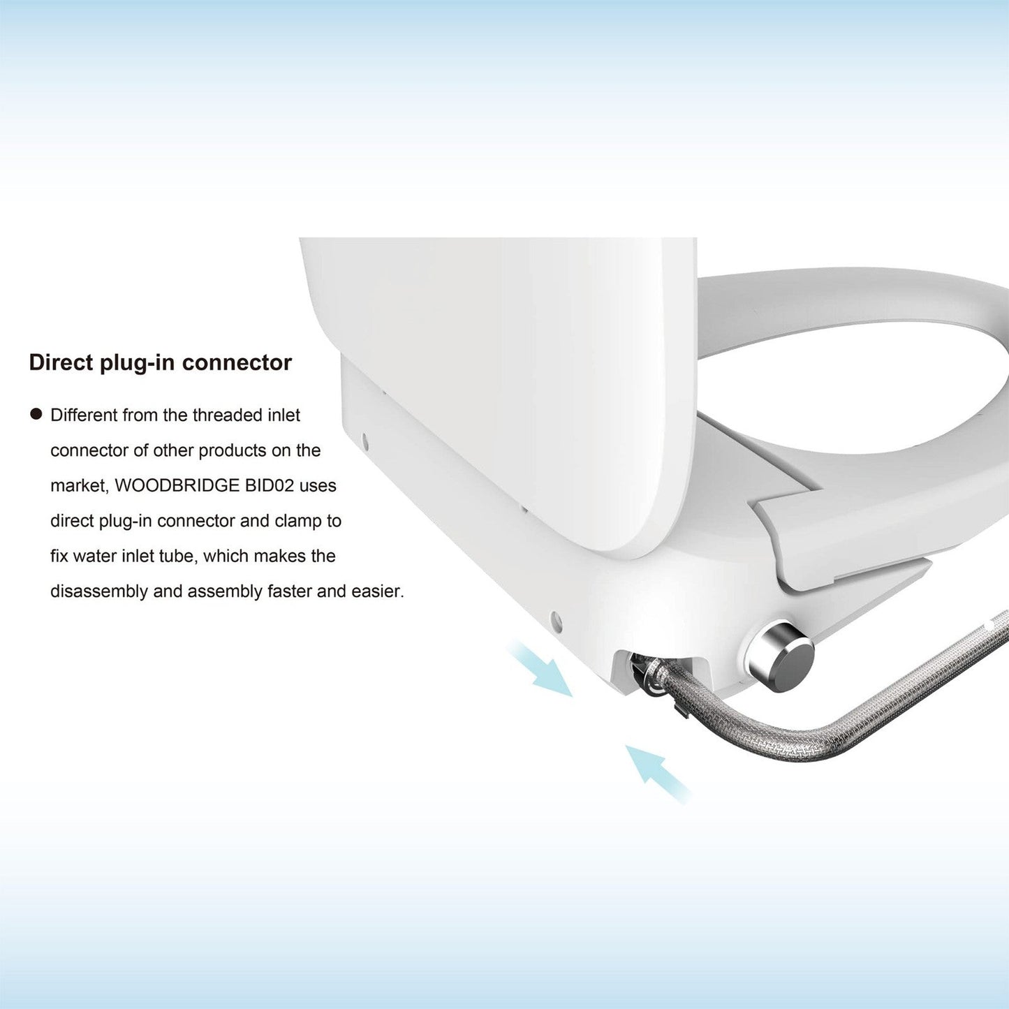WoodBridge BID02 White Elongated Smart Bidet Toilet Seat, Electronic Advanced Self Cleaning, SoftClose Lid, Automatic Deodorization
