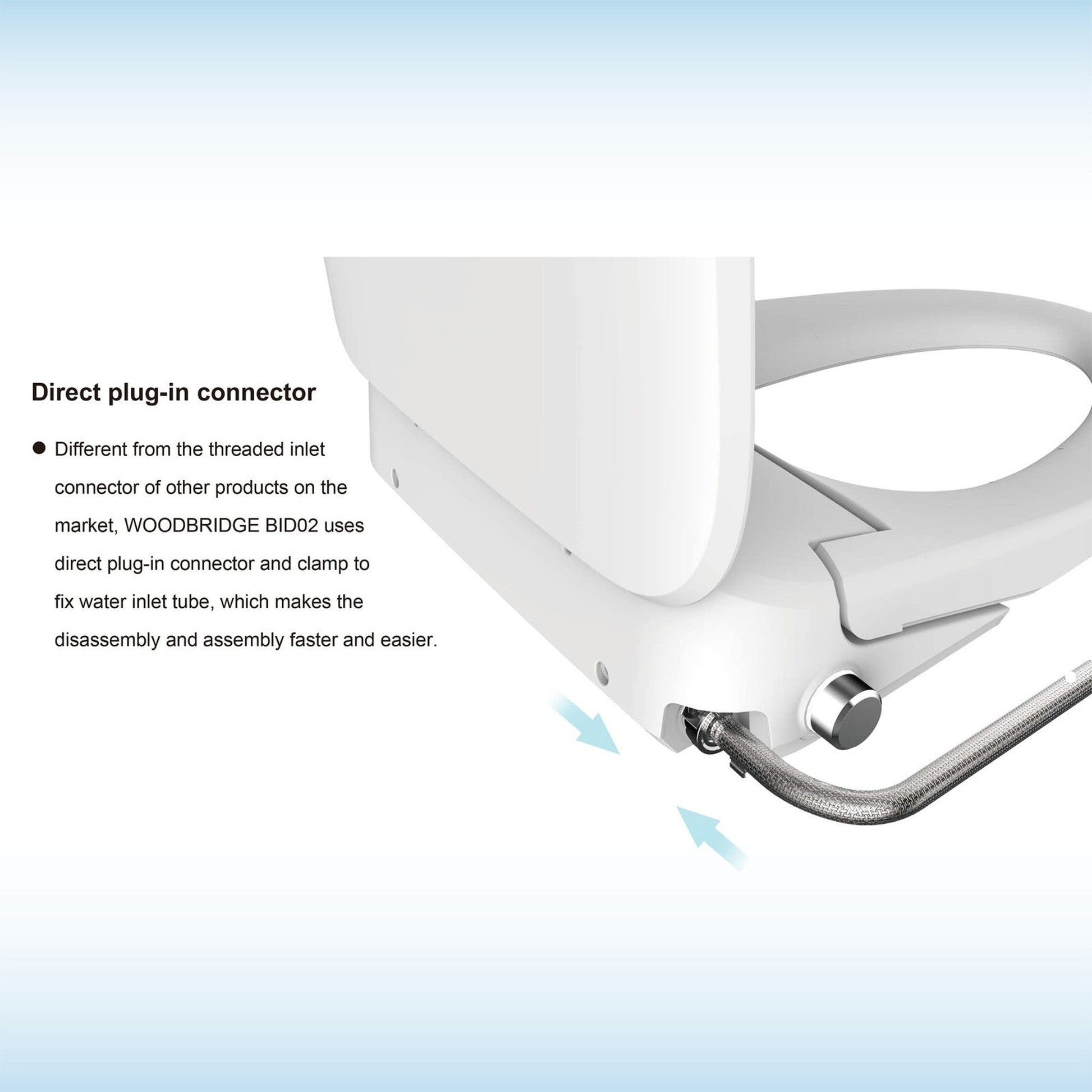 WoodBridge BID02 White Elongated Smart Bidet Toilet Seat, Electronic Advanced Self Cleaning, SoftClose Lid, Automatic Deodorization