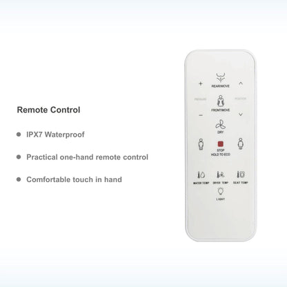 WoodBridge BID02 White Elongated Smart Bidet Toilet Seat, Electronic Advanced Self Cleaning, SoftClose Lid, Automatic Deodorization